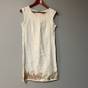 Michael Kors Ivory and Metallic Mini Dress